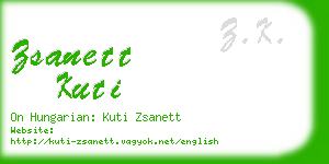 zsanett kuti business card